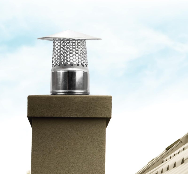 Vent Systems 6" Inch Stainless Steel Chimney Top Plate - Base Mount for Flue Cap or Cowl - Square to Round Roof Cover Flange - Steel Plate Cover for Chimneys - Image 3